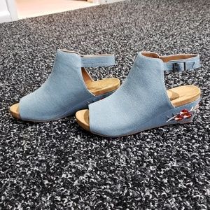 Comfortview Denim Wedges